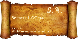 Seress Márta névjegykártya