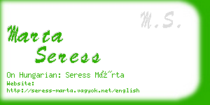 marta seress business card